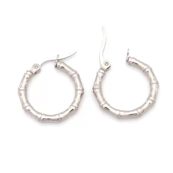 Paslanmaz Çelik Küpe 316L Halka Çizgili Model UNK-806