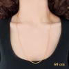 Çelik Zincir Altın Kaplama Oval Kesim 1.5 MM Zn-161