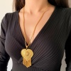 FerizZ Altın Kaplama Hint İşi Kalpli Kadın Kolye 60 cm KLY-474