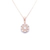 Baget Zirkon Taşlı Rose Gümüş Kolye GK-148