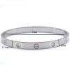 Çelik Kelepçe Bileklik Love Taşlı Model BLZ-494