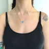 Nazar Boncuğu Göz Zirkon Taşlı Rose Gümüş Kolye GK-172