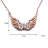 Melek Kanatlı Zirkon Taşlı Rose Gümüş Kolye GK-203