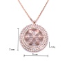 Zirkon Taşlı Kar Tanesi Rose Gümüş Kolye GK-240