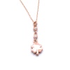 Zirkon Taşlı Yonca Rose Gümüş Kolye GK-253