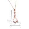 Zirkon Taşlı Yonca Rose Gümüş Kolye GK-253