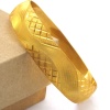 FerizZ Altın Kaplama Dalgalı Ve Baklava Desen 1.5 cm Bilezik BLZ-3068