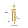 Altın Kaplam Küpe İtalyan Model Zirkon Taşlı Abiye Model UNK-609