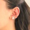 Paslanamaz Çelik Küpe İnci Taşlı Çelik Ear Cuff UNK-682