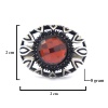 Kırmızı Taşlı 925 Ayar 8 gr Erkek Gümüş Yüzük GEY-128