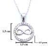 Zirkon Taşlı Sonsuzluk Model Tasarım Gümüş Kolye GK-257