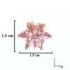 Pembe Zirkon Taşlı Çiçek Model Rose Gümüş Küpe GKP-100