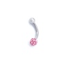 FerizZ 316L Çelik Zirkon Taşlı Pembe Toplu Piercing PRC-203