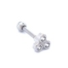 316L Çelik Zirkon Taşlı Üç Top Piercing PRC-200
