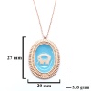 Rose Fil Motifli Gümüş Kolye GK-297