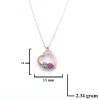 Zirkon Taşlı Rose Kalp Şekilli Gümüş Kolye GK-307