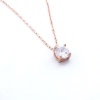Rose Zirkon Taşlı Gümüş Kolye GK-330