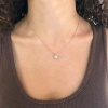 Rose Zirkon Taşlı Gümüş Kolye GK-330
