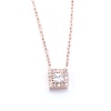 Rose Zirkon Baget Taşlı Gümüş Kolye GK-332