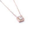 Rose Zirkon Baget Taşlı Gümüş Kolye GK-332