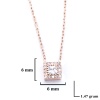 Rose Zirkon Baget Taşlı Gümüş Kolye GK-332