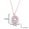 Rose Zirkon Taşlı Gümüş Kolye GK-333