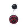 316L Çelik Siyah Zirkon Taşlı Toplu Piercing PRC-102