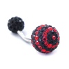 316L Çelik Siyah Zirkon Taşlı Toplu Piercing PRC-102
