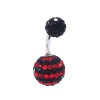 316L Çelik Siyah Zirkon Taşlı Toplu Piercing PRC-102