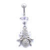 316L Çelik Zirkon Taşlı Karınca Piercing PRC-120