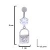 316L Çelik Zirkon Taşlı Kilit Piercing PRC-131