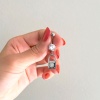 316L Çelik Zirkon Taşlı Kilit Piercing PRC-131