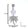 316L Çelik Zirkon Taşlı Palmiyeli Piercing PRC-134