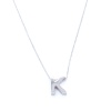 316L Çelik K Harf Kolye 55 cm KLY-548
