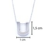 316L Çelik U Harf Kolye 55 cm KLY-555