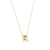 Altın Kaplama R Harf Kolye 55 cm KLY-556