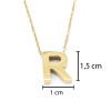 Altın Kaplama R Harf Kolye 55 cm KLY-556