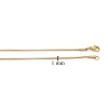 Çelik Zincir Altın Kaplama Oval Kesim 1 MM ZN-301