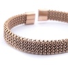 316L Çelik Rose Gold Halat Model Erkek Kelepçe Bileklik EBLK-412