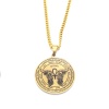 FerizZ Altın Kaplama Mitolojik Madalyon  Erkek Kolye 60 cm EKLY-121