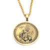 FerizZ Altın Kaplama Mitolojik Madalyon Erkek Kolye 60 cm EKLY-139
