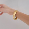Altın Kaplama Düz Desensiz 1 cm Bilezik BLZ-3074