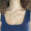 Gümüş Kolye Kadın Kombinli Yıldızlı 925 Ayar -  GK-272