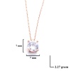 Rose Zirkon Taşlı Gümüş Kolye GK-328