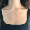 Zirkon Taşlı Rose Yıldız Model Gümüş Kolye GK-314