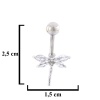 316L Çelik Yusufçuk Model Zirkon Taşlı Piercing  PRC-223
