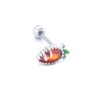 316L Çelik Zirkon Taşlı Havuç Şekilli Piercing PRC-174