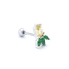 316L Çelik Zirkon Taşlı Ananas Şekilli Piercing PRC-169