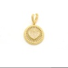 Ajda Charm Çelik Altın Kaplama Kadın Yuvarlak Kalpli Model-CHR-112