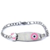 316L Çelik Pembe Nazar Boncuklu Hello Kitty Çocuk Bileklik BLK-961